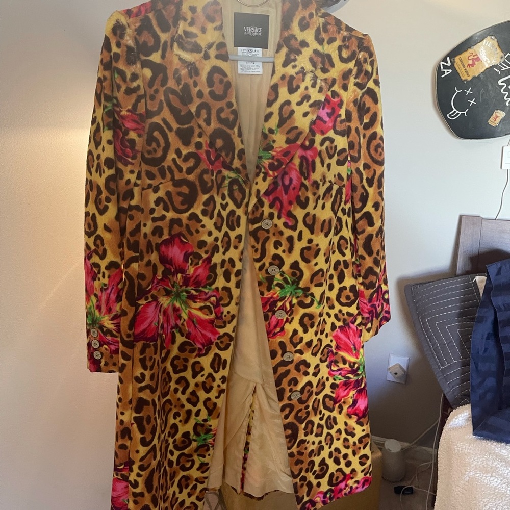 Versace Leopard Overcoat